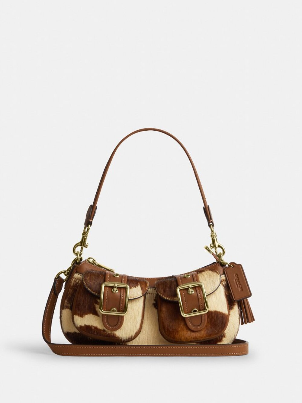 Coach Outlet Ashton Shoulder Bag In Haircalf With Cow Print